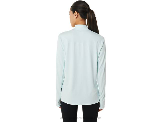 Women\s Ready-Set Half Zip Soothing Sea Asics XXPD2912