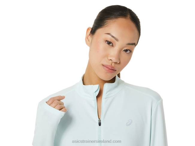 Women\s Ready-Set Half Zip Soothing Sea Asics XXPD2912