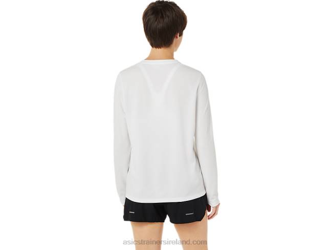 Women\s Ready-Set II Long Sleeve Graphic Brilliant White Asics XXPD3609