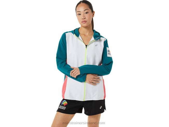 Womens Ready-Set Jacket Color Block Wch Multi Asics XXPD3212