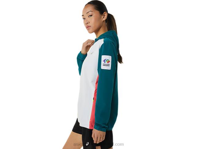 Women\s Ready-Set Jacket Color Block Wch Multi Asics XXPD3212