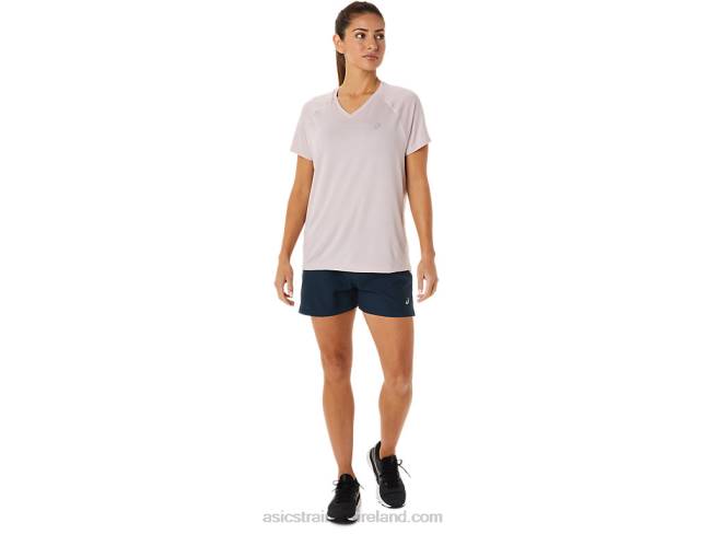 Women\s Ready-Set Lyte V-Neck Barely Rose Heather Asics XXPD3264