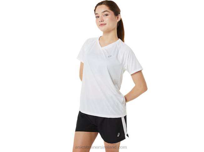 Womens Ready-Set Lyte V-Neck Brilliant White Asics XXPD3389