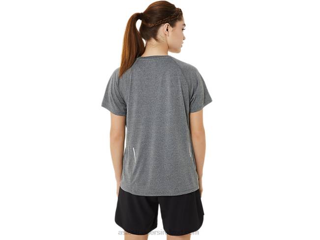 Women\s Ready-Set Lyte V-Neck Dark Grey Heather Asics XXPD3377