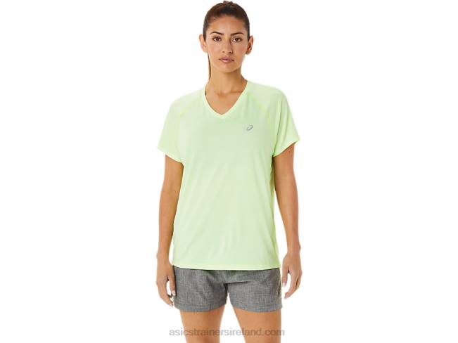 Womens Ready-Set Lyte V-Neck Illuminate Yellow Heather Asics XXPD3396