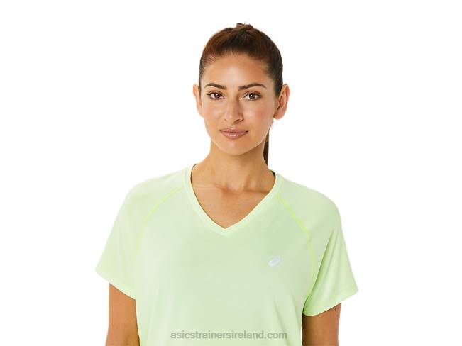 Women\s Ready-Set Lyte V-Neck Illuminate Yellow Heather Asics XXPD3396