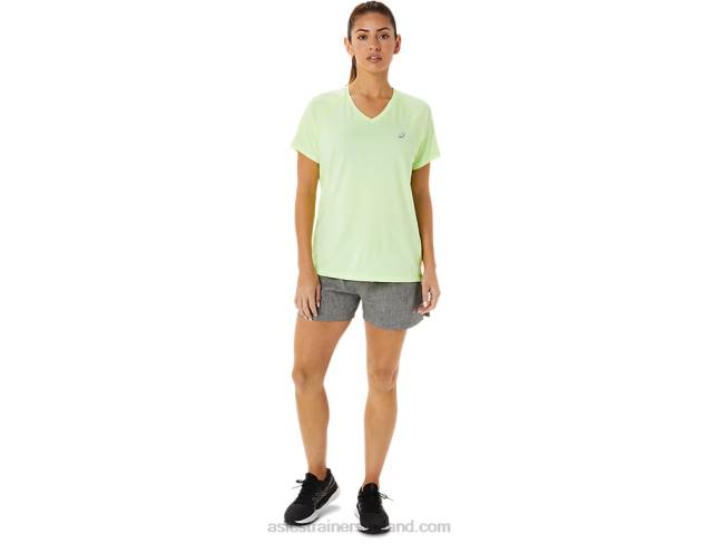 Women\s Ready-Set Lyte V-Neck Illuminate Yellow Heather Asics XXPD3396