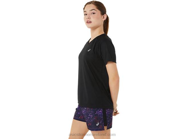 Women\s Ready-Set Lyte V-Neck Performance Black Asics XXPD3498