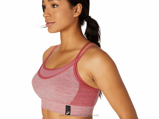 Women\s Reversible Seamless Bra Smokey Rose Asics XXPD3664