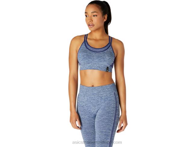 Womens Reversible Seamless Bra Thunder Blue Asics XXPD3662