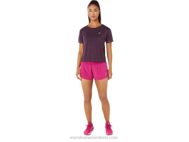 Women\s Road 35in Short Fuchsia Red Asics XXPD3448