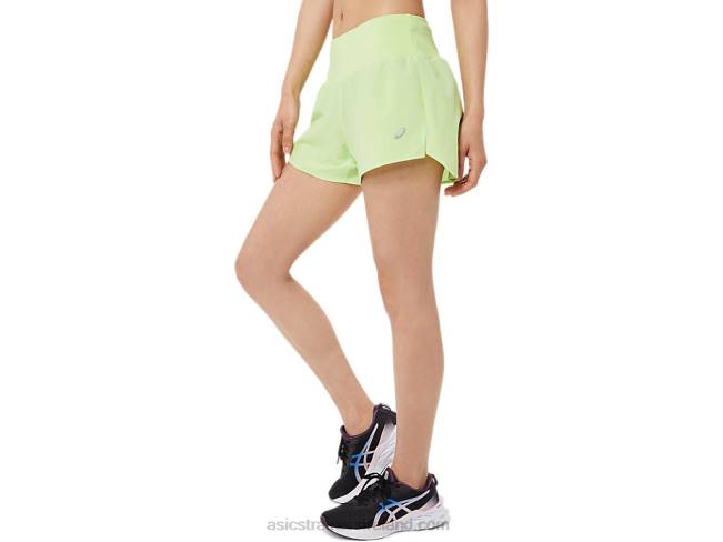 Women\s Road 35in Short Lime Green Asics XXPD3462