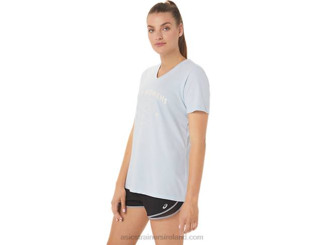 Women\s Run Club V-Neck Soft Sky Asics XXPD3066