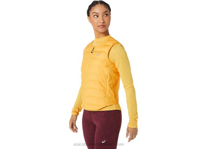 Women\s Runkoyo Padded Vest Tiger Yellow Asics XXPD2789