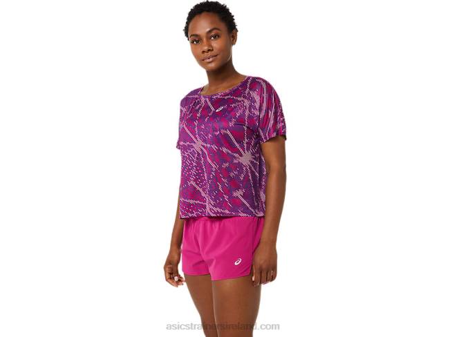 Women\s Sakura Short Sleeve Top Yo Zakura Aop Asics XXPD3329