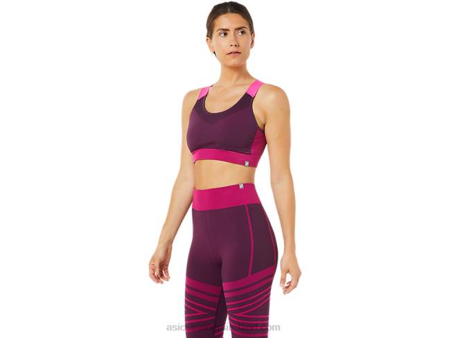 Women\s Seamless Bra Deep Plum Asics XXPD3512