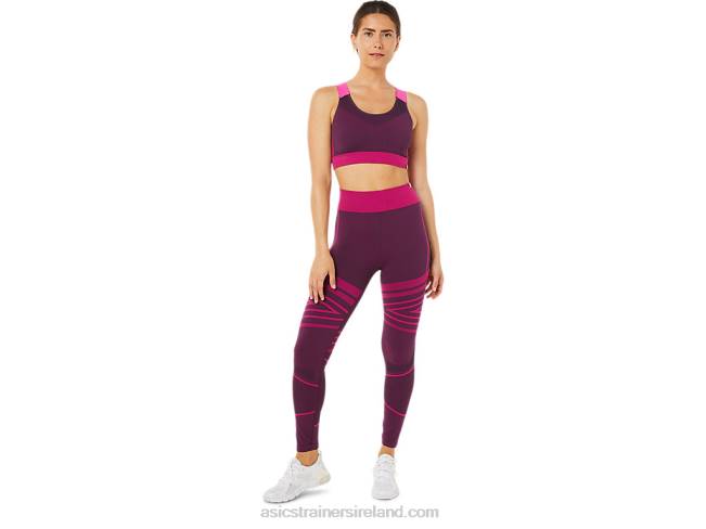 Women\s Seamless Bra Deep Plum Asics XXPD3512