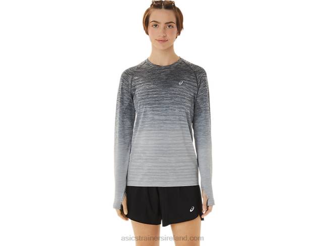 Womens Seamless Long Sleeve Top Carrier Grey/Glacier Grey Asics XXPD2988