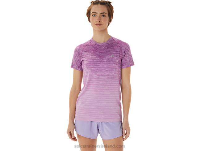 Womens Seamless Short Sleeve Top Orchid/Lavender Glow Asics XXPD2961