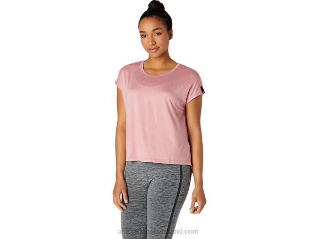 Womens Short Sleeve Top Smokey Rose Asics XXPD3668