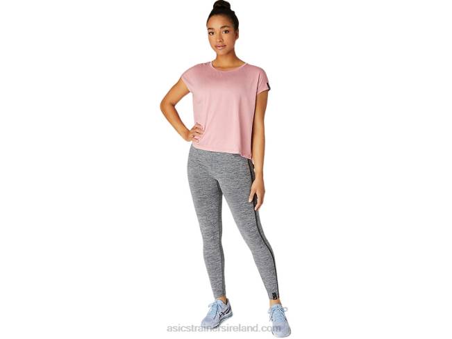 Women\s Short Sleeve Top Smokey Rose Asics XXPD3668