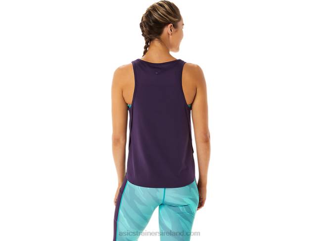 Women\s Side Slit Sleeveless Top Night Shade Asics XXPD2934