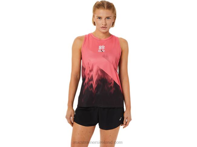 Womens Singlet Blazing Coral Asics XXPD3650