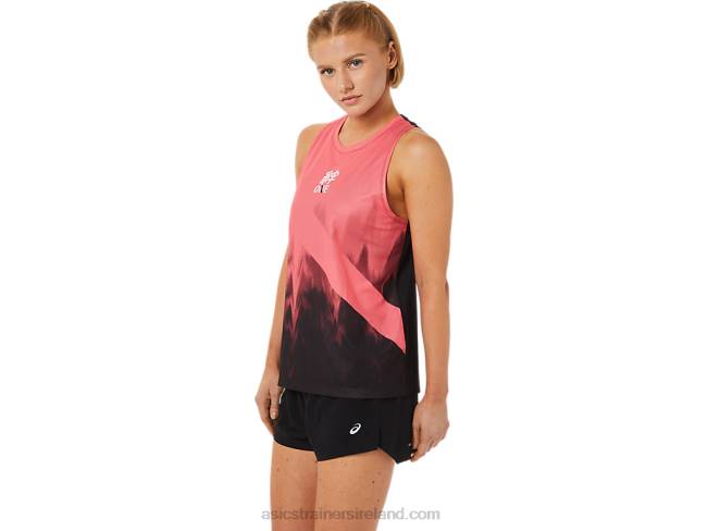 Women\s Singlet Blazing Coral Asics XXPD3650