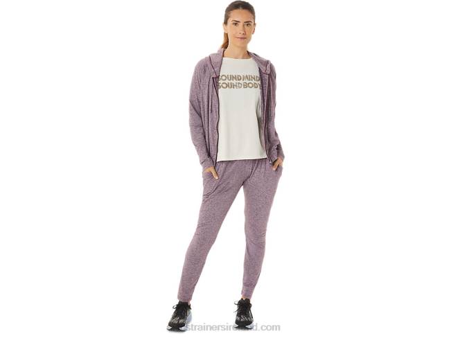 Women\s Soft Stretch Knit Pant Deep Mars Heather Asics XXPD2935