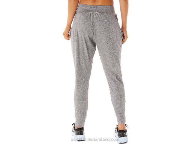 Women\s Soft Stretch Knit Pant Smoke Shadow Heather Asics XXPD2903