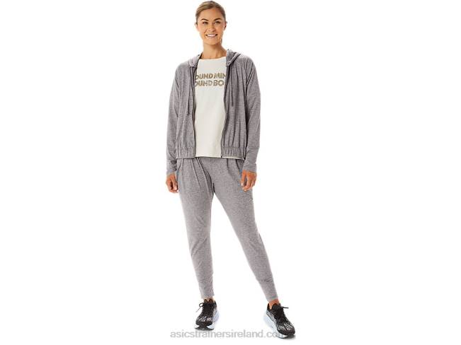 Women\s Soft Stretch Knit Pant Smoke Shadow Heather Asics XXPD2903