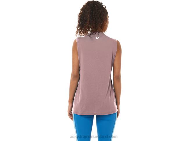 Women\s Sound Mind Sound Body Tank Ginger Peach Heather Asics XXPD4109