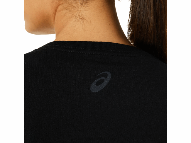 Women\s Spiral \A\ Airbrush Tiger Print Vneck Performance Black Asics XXPD3183