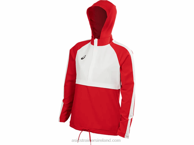 Womens Stretch Woven Track Top Team Red/Team White Asics XXPD4090