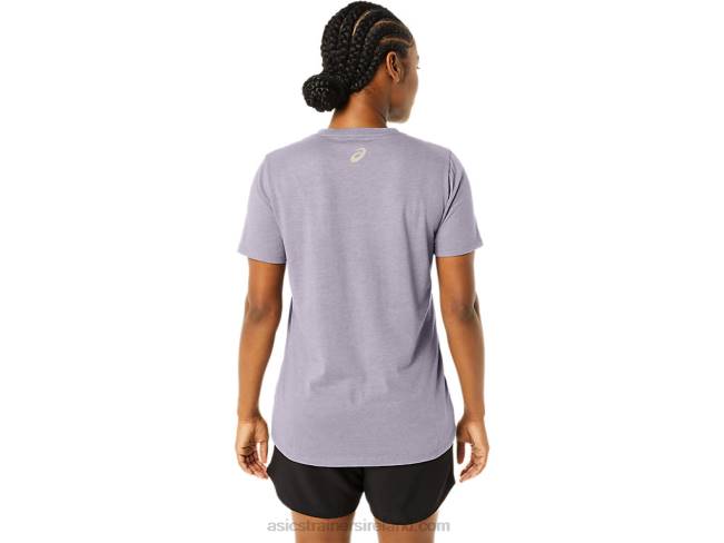 Women\s Stripes V-Neck Dusk Violet Asics XXPD2263