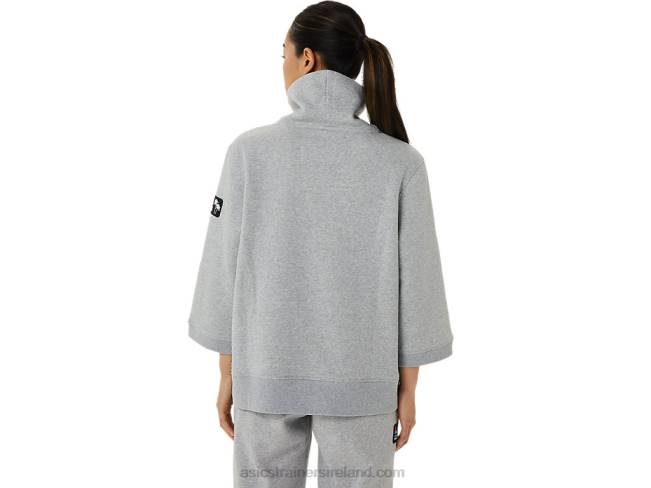 Women\s Sunday Fleece Cowl Lam Light Grey Heather Asics XXPD3308