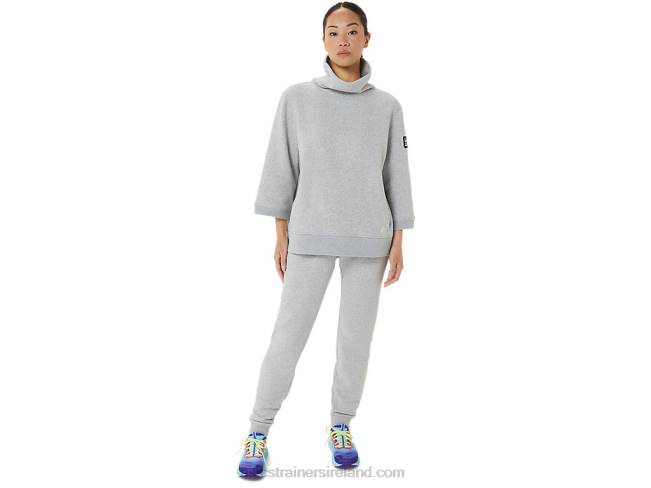 Women\s Sunday Fleece Cowl Lam Light Grey Heather Asics XXPD3308