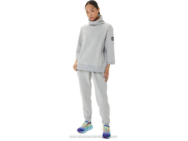 Women\s Sunday Fleece Jogger Lam Light Grey Heather Asics XXPD3305