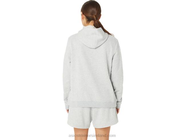 Women\s Sunday Sana Fleece Hoodie Light Grey Heather Asics XXPD2178