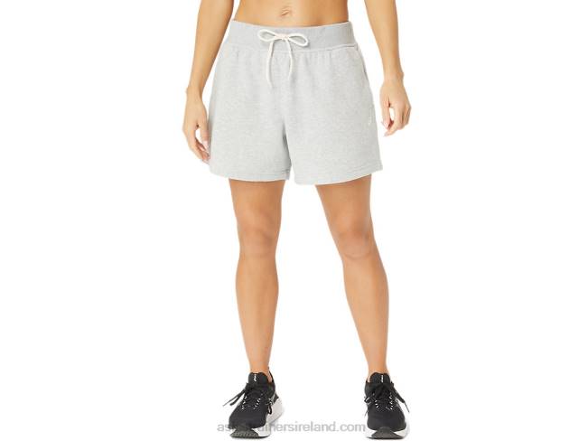 Womens Sunday Sana Fleece Short Light Grey Heather Asics XXPD2151