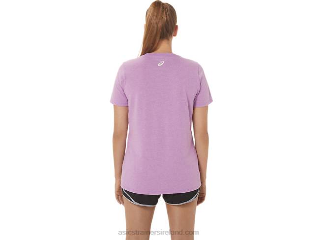 Women\s Sunflower Slogan V-Neck Orchid Heather Asics XXPD2778