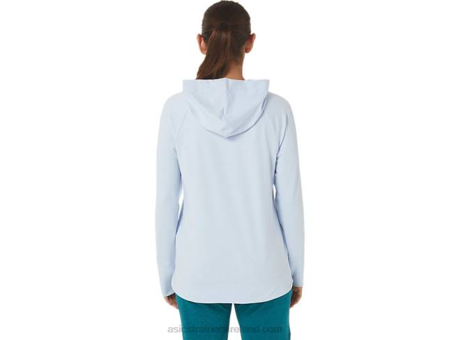 Women\s Tech Pullover Hoodie Soft Sky Spacedye Asics XXPD2767