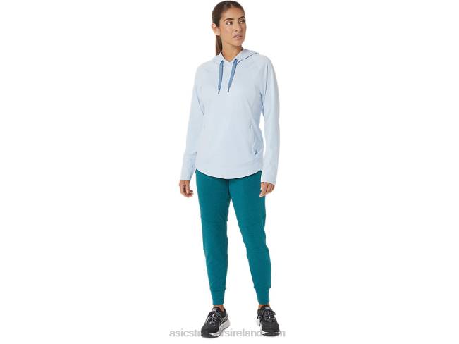 Women\s Tech Pullover Hoodie Soft Sky Spacedye Asics XXPD2767