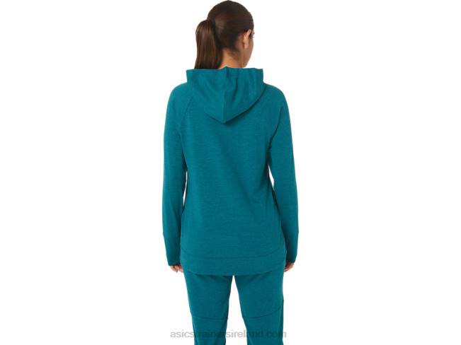 Women\s Tech Pullover Hoodie Velvet Pine Spacedye Asics XXPD2820