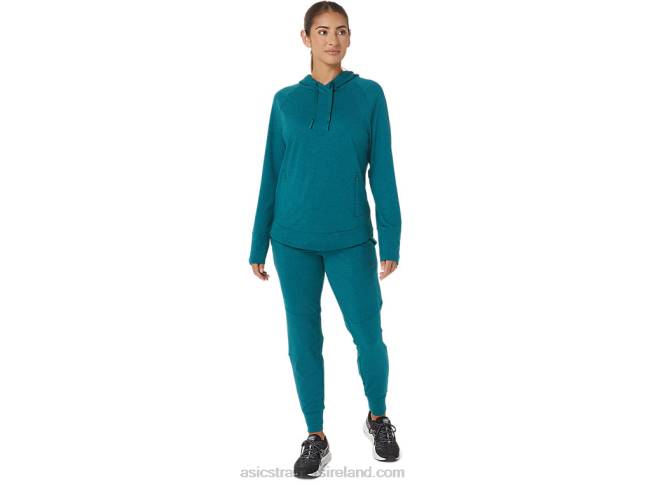 Women\s Tech Pullover Hoodie Velvet Pine Spacedye Asics XXPD2820