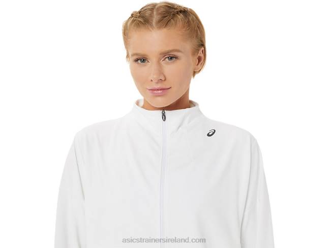 Women\s Tennis Jacket Brilliant White/Black Asics XXPD3286