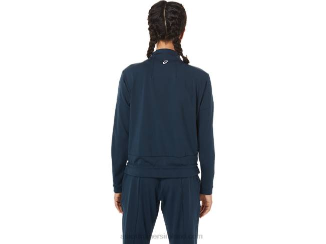 Women\s Tennis Jacket French Blue/Performance Black Asics XXPD3280