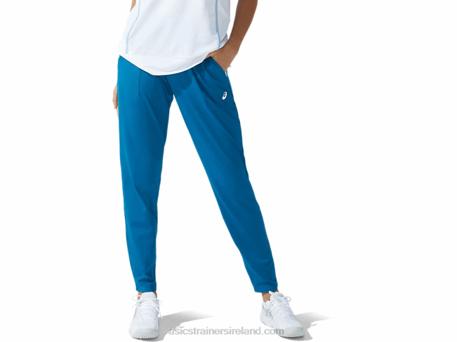 Womens Tennis Pant Deep Sea Teal/Brilliant White Asics XXPD3770