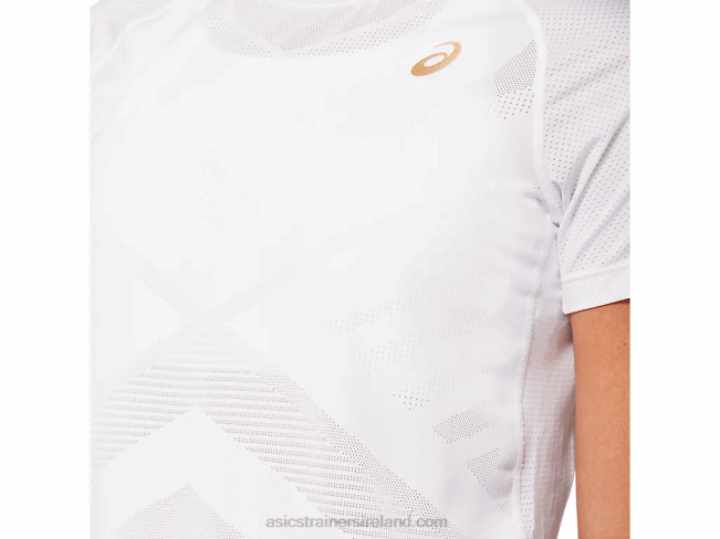 Women\s Tennis Short Sleeve Tee Brilliant White Asics XXPD4194