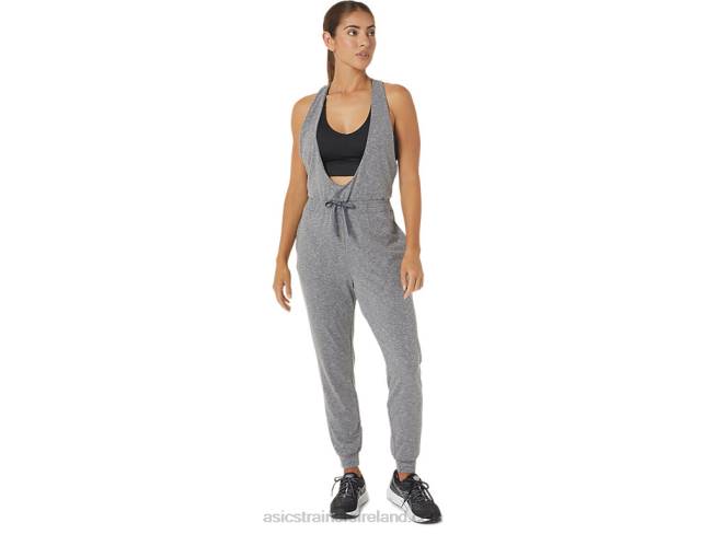 Womens The New Strong Repurposed Jumpsuit Dark Grey Heather Asics XXPD2695